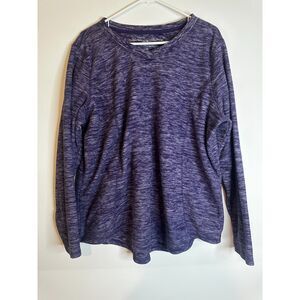 St John’s Bay Active Purple Long Sleeve Top Women’s XXL Soft Knit Pullover
